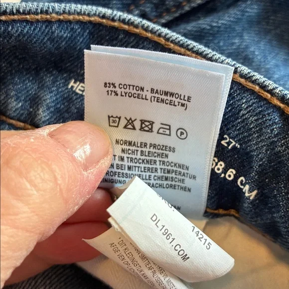 NWT DL1961 Hepburn Wide Leg High-rise Ankle Jeans Sz 26 - Picture 12 of 12